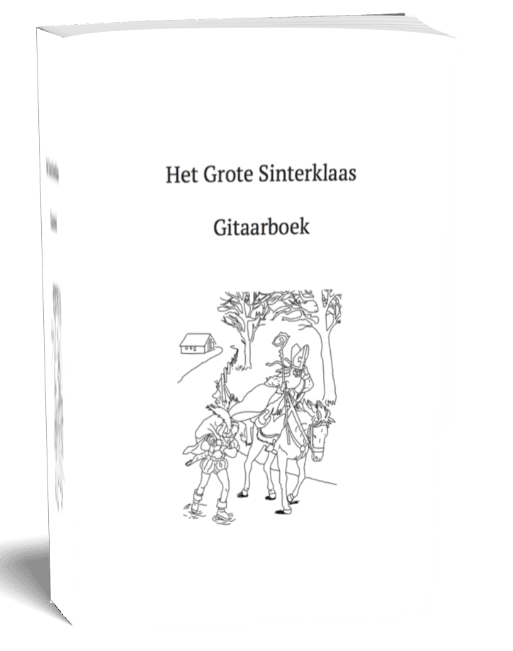 sinterklaas- en kerstliedjes voor de gitaar - sinterklaasgitaarboek kaft