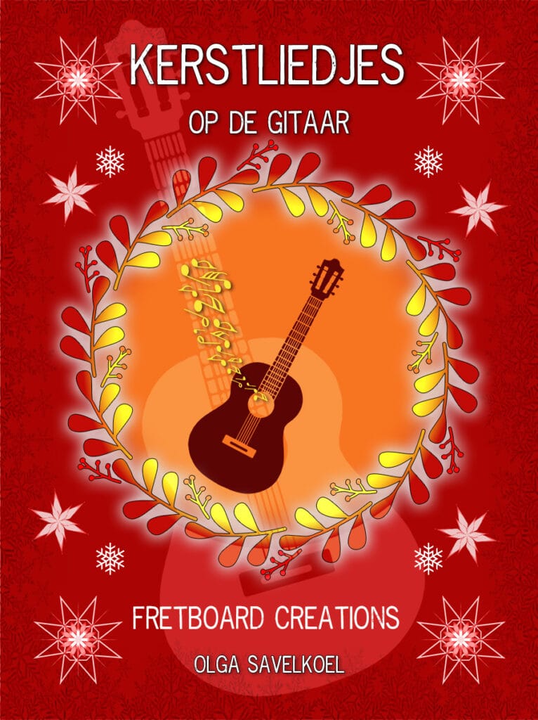 sinterklaas- en kerstliedjes voor de gitaar - kerstliedjes gitaarboek kaft